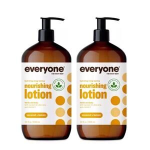 2 Pack of Everyone Nourishing Hand and Body Lotion, Coconut + Lemon (465)